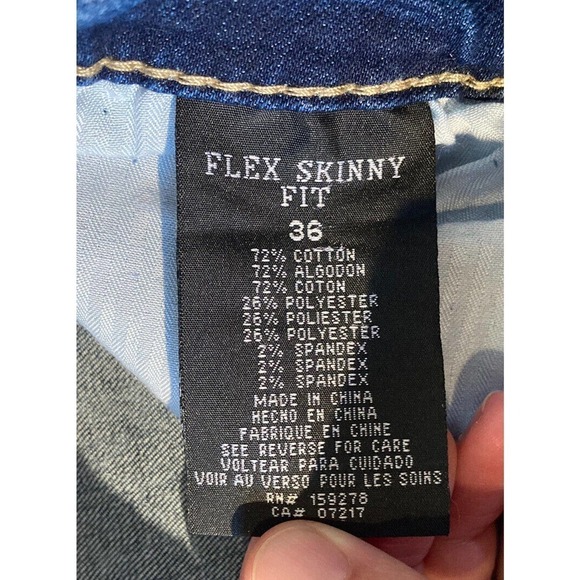 NWT Rutherford Flex Skinny Fit Jeans Size 36x33 Men’s Blue Ripped - Picture 4 of 11